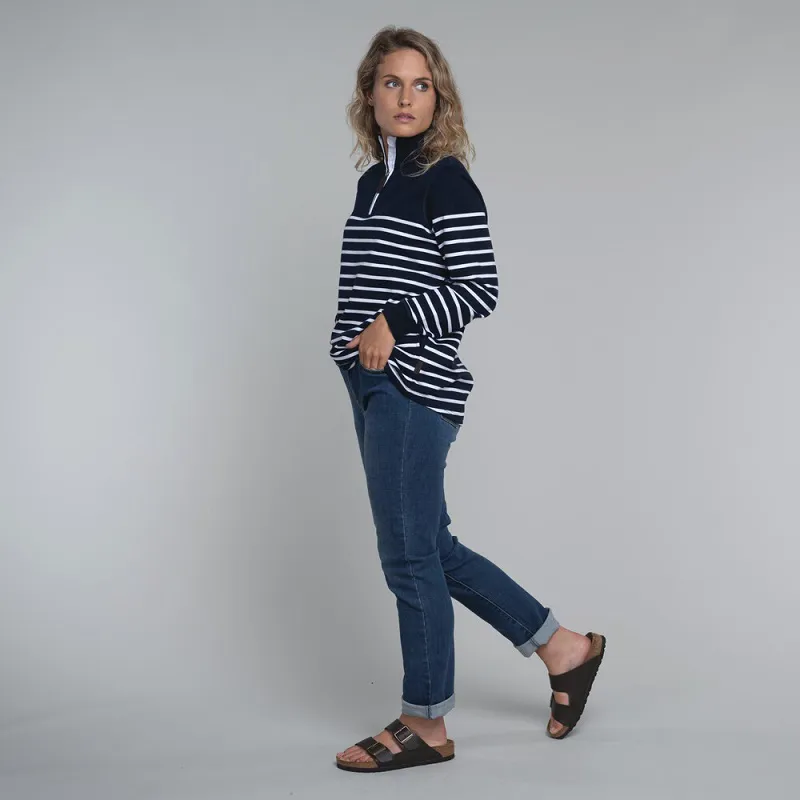 Schoffel Womens Hope Cove Sweatshirt Navy Stripe-3